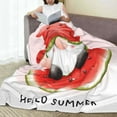 thumbnail image 6 of Sikiie Watermelon Gnome Ultra-Soft Micro flannel Blanket Luxury All Seasons Warm Blanket for Bedding Sofa and Travel (4 sizes)-80"x60", 6 of 7