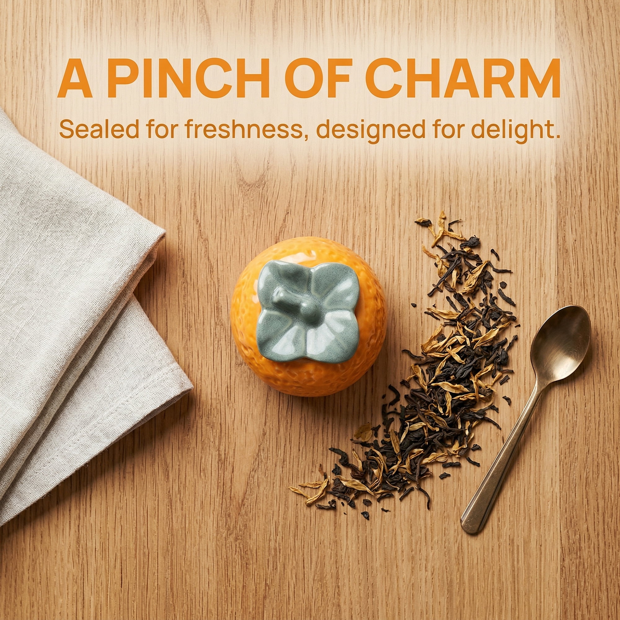 Unique Bargains Pumpkin Ceramic Jar with Airtight Lid for Fall Decor Orange Shape 2.8in