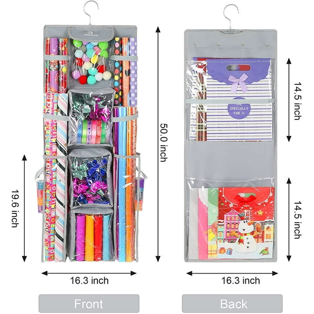 Organisateur de papier cadeau suspendu double face