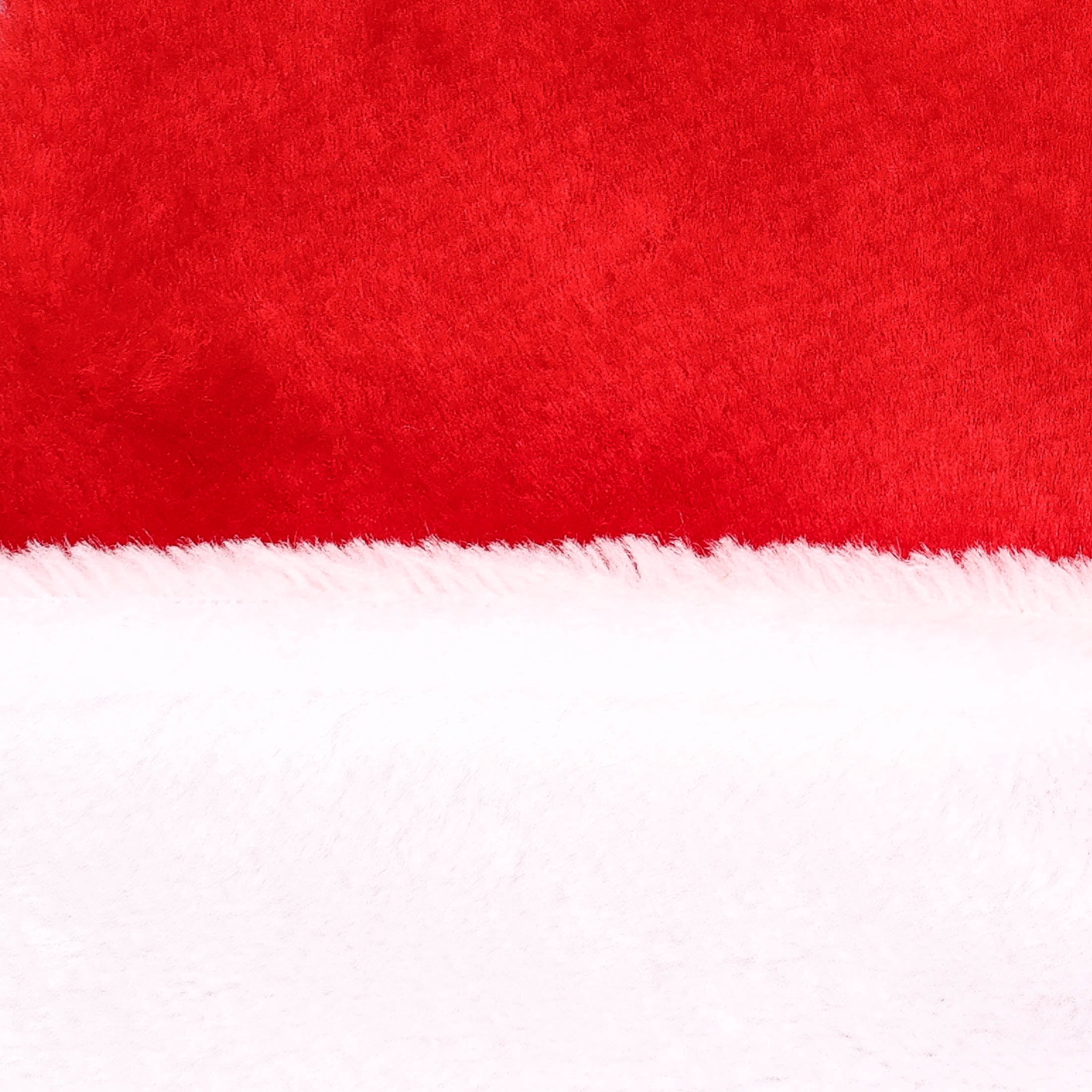 Medium Plush Santa Hat, Red and White, 16", by Holiday Time