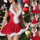 thumbnail image 4 of Gibobby Lenceria para mujer sexy Ropa interior de felpa con cordones para mujer, ropa interior íntima de Navidad de conejo Sexy con de encaje(Rojo M), 4 of 5