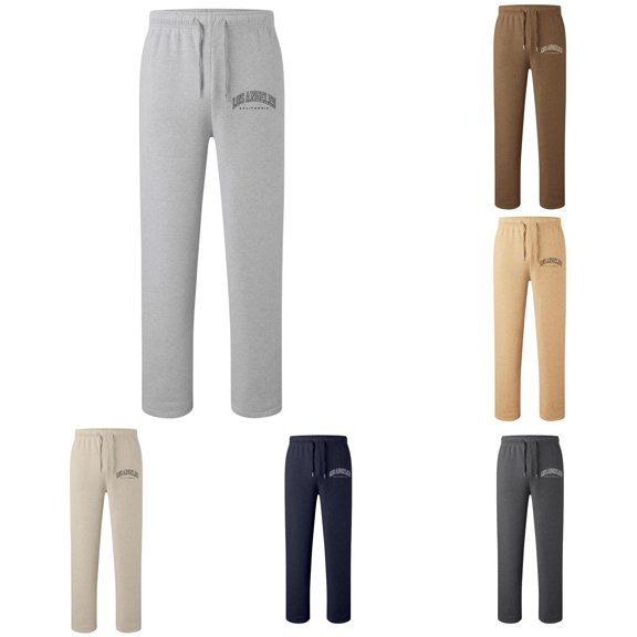 AWZXDE Boys Wide Leg Sweatpants Elastic Waist Print Loose Casual Straight Sports Pants with Side Pockets Grey - 6-7 Years