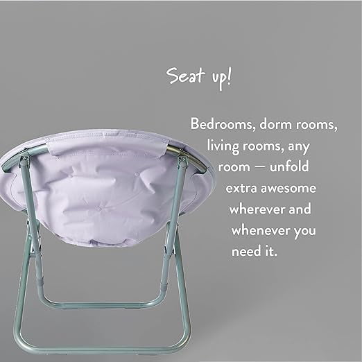 Urban Shop Polyester Folding Chair, Lavendar