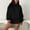 J01#Black, variant on Tracksuit Womens Full Set Casual Loose Tracksuit 2 Piece Set Solid Color Long Sleeve Hooded Sweatshirt & Elastic Waist Shorts Matching Sets Activewear with Pocket
