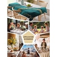 thumbnail image 5 of Aqua White Marble Table Cloth, Nature Marble Crack Yellow Lines Art Waterproof Tablecloth for Square Tables, Reusable Washable Fabric Table Cover for Restaurant Kitchen Dining Tables 54"x54", 5 of 6
