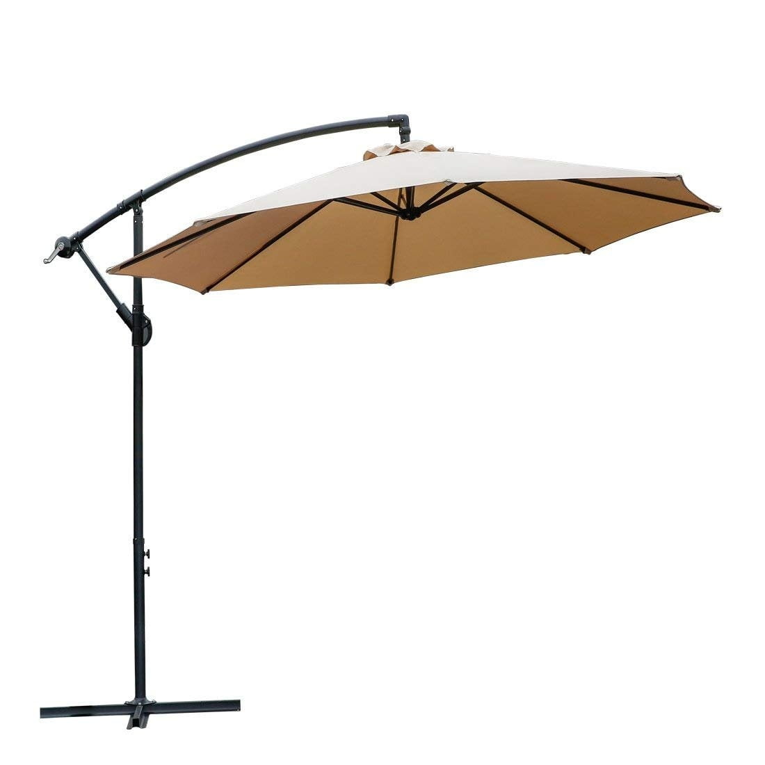 10 Ft Cantilever Patio Umbrellas, Beige Outdoor Water Resistant Offset