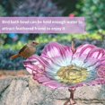 thumbnail image 3 of Bañera para pájaros MUMTOP de cristal de 79 cm de altura con estaca de metal, color rosa, 3 of 7