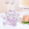 thumbnail image 3 of Pisapapeles artesanal de loto de cristal de cuarzo 100mm NikouMX decoración fiesta boda casa Púrpura, 3 of 8