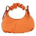 thumbnail image 1 of Canvas Armpit Bag with Drawstring Hobo Handbag Girls Underarm Bag (White), 1 of 10