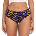 thumbnail image 1 of Fotbe Golden Snake And Purple Rose Calzones Estampados para Mujer – Ropa Interior de Algodón, Cómoda, Suave y Elástica-XX-Large, 1 of 6
