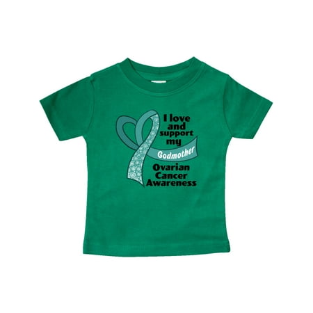 

Inktastic Ovarian Cancer Awareness I Love and Support My Godmother Gift Baby Boy or Baby Girl T-Shirt