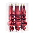 thumbnail image 2 of Lssam 6-Pack Premium Shatterproof Finial Ornaments, 6.7 Inch Long Plastic Ball Drops for Weather-Resistant Outdoor Christmas and Holiday Decorations, 2 of 9