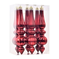 Christmas Ornaments Set Conical Shape Shatterproof Shine Plastic Christmas Ball Finial Drop Christmas Ornaments Xmas Hanging Pendants Christmas Tree Ornament