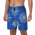 thumbnail image 1 of Balery Compass Bañador para hombre, shorts de playa de secado rápido con entrepierna y forro de compresión-XX-Large, 1 of 6