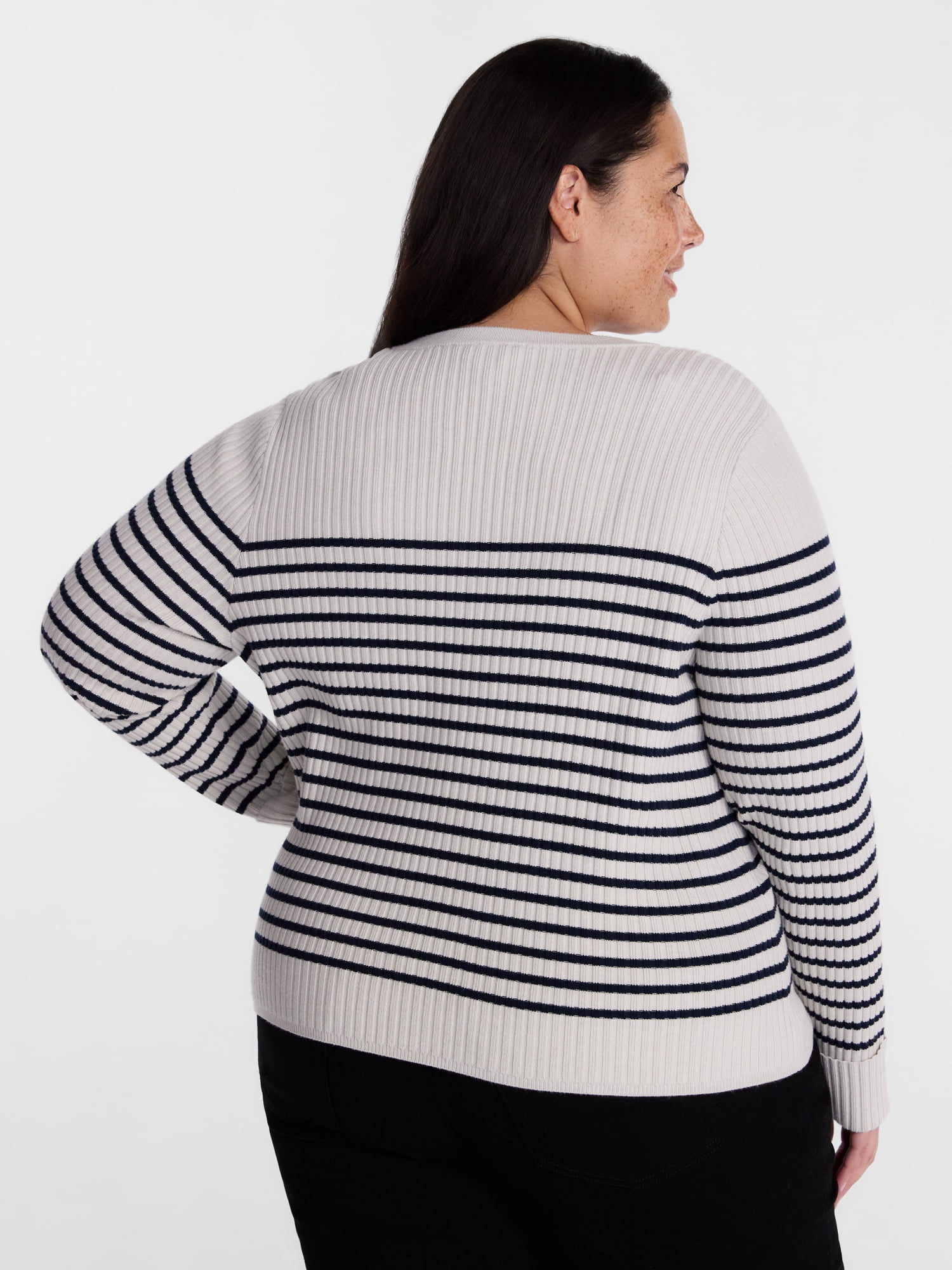 Terra & Sky Women's Plus Cardigan with Long Sleeves, Lightweight, Sizes 0X-5X