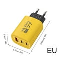 thumbnail image 2 of USB Cube Wall Charger, Charger Block with 1 USB and 2 USB C Ports, Fast Charging Phone Charger 5V 2A, Travel Accessories Outlet Extender for Most Phones, 2 of 10