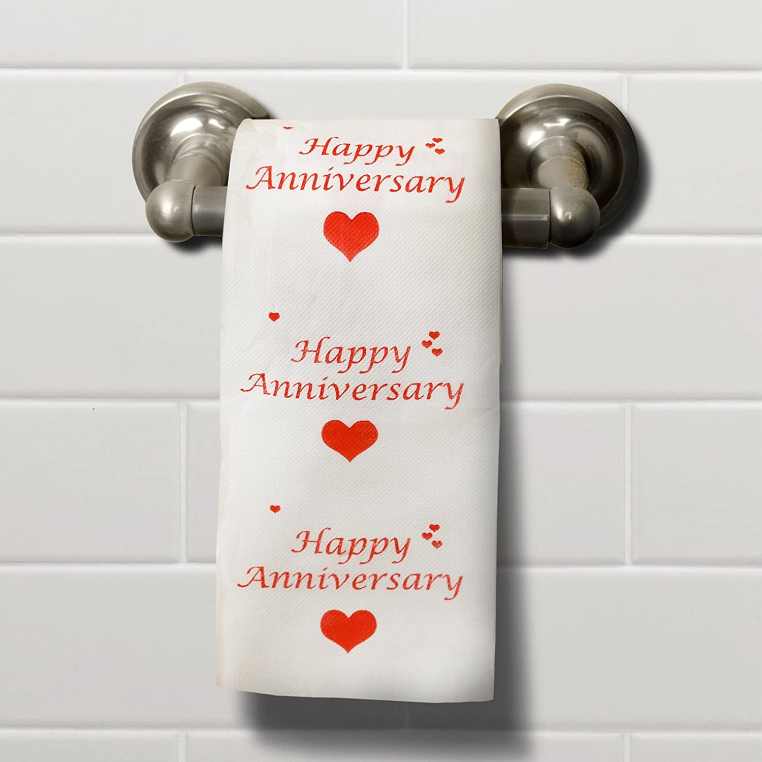 Happy Anniversary Toilet Paper Funny Gag Gift for Him, Her, Boyfriend, Husband, Couple