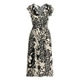 thumbnail image 5 of Time and Tru Women's and Women's Plus Ruffle Midi Dress with Flutter Sleeves, Sizes XS-4X, 5 of 5