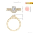 thumbnail image 4 of ANGARA Lab Grown Diamond Bridal Set with Halo for Women in 14K Yellow Gold (Size-5x3mm| Color-F-G| Clarity-VS) | April Birthstone, Anniversary, Jewelry Gift for Women | Lab-Grown Diamond Ring, 4 of 6