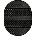 thumbnail image 4 of Unique Loom Tribal Trellis Collection Area Rug - Alaoui (7' 10" x 10' Oval Black and White), 4 of 11