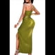 thumbnail image 3 of Vestido Sin Mangas con Abertura en el Hombro, Color Verde XL, 3 of 9