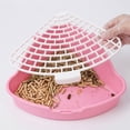 thumbnail image 6 of Voglyf Large Rabbit Litter Box Small Animal Cage Toilet, Pet Potty Bunny Corner Litter Box Trainer Bigger Pan Fan Shape Litter Boxes for Adult Ferret Guinea Pigs Chinchilla Galesaur (Pink), 6 of 6