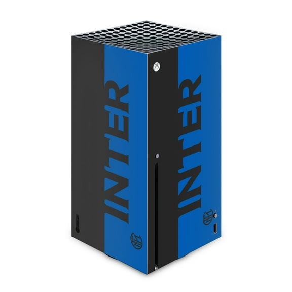 Head Case Designs Officially Licensed Inter Milan Full Logo Blue and Black Vinyl Sticker Skin Decal Cover Compatible with Microsoft Xbox Series X
