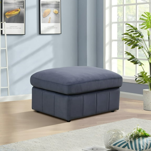 38" Microfiber Modular Ottoman