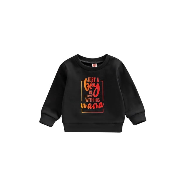 Mialoley Chandails en Molleton de la Saint-Valentin pour Garçons, Imprimé Lettre, Col Rond, Manches Longues, Automne Hiver, Pulls Décontractés