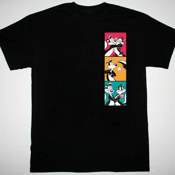 VINTAGE LOT Pepe Le Pew T-Shirt black short sleeve Unisex All sizes XB150