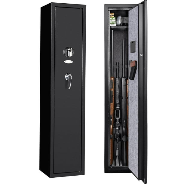 Gun Safe for Rifles and Pistols, Biometric Fingerprint Quick Access