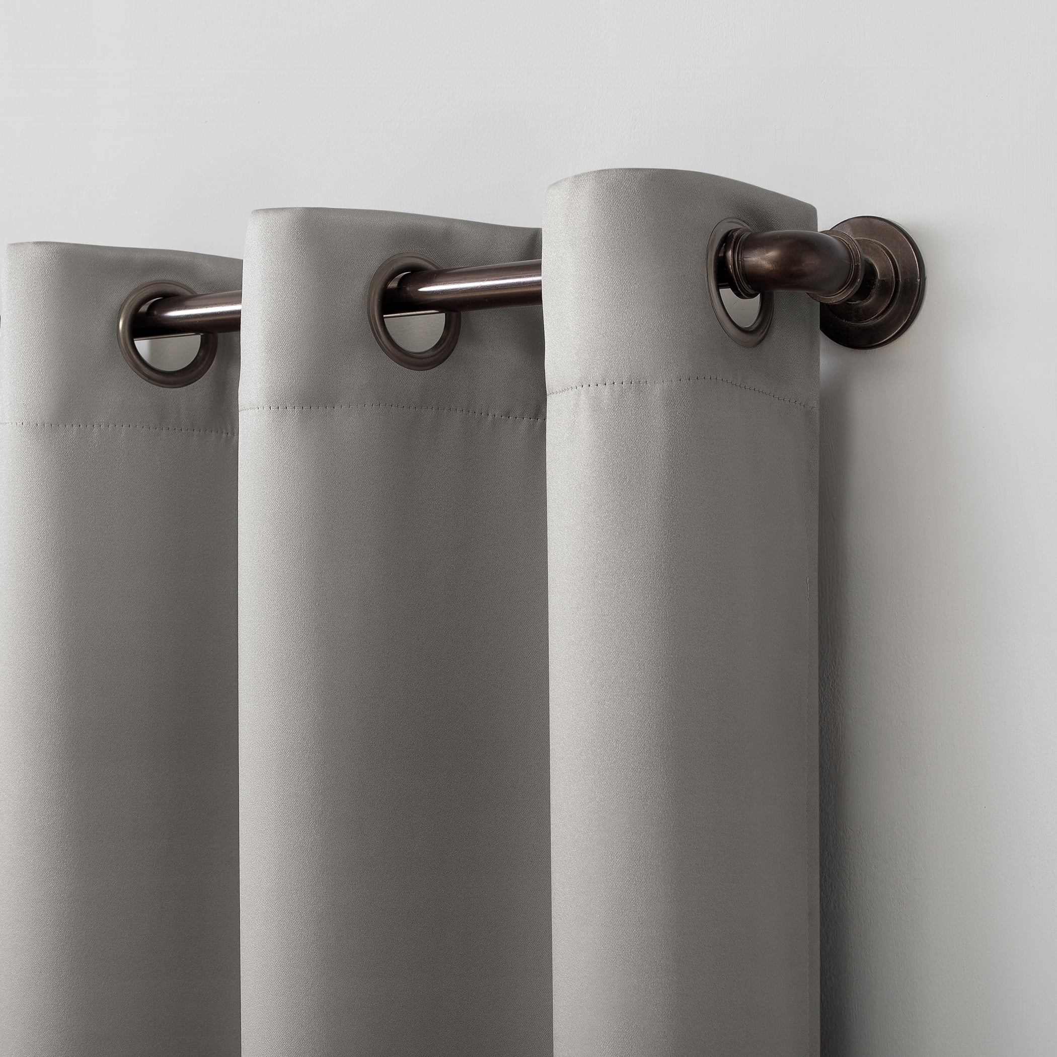 Sun Zero Avery Total 100% Blackout Grommet Curtain Panel, 40" x 96", Silver