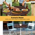 thumbnail image 6 of Elastic Fitted Round Tablecloth, Brown Waterproof Stretch Table Cover for 45"-54" Tables, Spring Flora Washable Outdoor Tablecloths for Patio, Picnic, Camping, 6 of 9