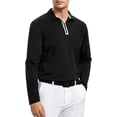 thumbnail image 3 of Alex Vando Mens Golf Shirt Moisture Wicking Quick-Dry Short Sleeve Casual Polo Shirts for Men, 3 of 5