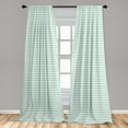 thumbnail image 5 of Ambesonne Pastel Curtains, Wavy Lines White Striped, Pair of 28"x95", Almond Green White, 5 of 5