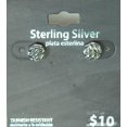 thumbnail image 2 of Sterling Silver Diamond-Cut Flat Round Stud Earrings, 2 of 4