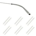 thumbnail image 1 of Uxcell 6 pares de templos de reemplazo para gafas, puntas antideslizantes de silicona para gafas, retentores que se ajustan a 2x2mm para gafas de metal delgado cuadradas y gafas de sol, claras, 1 of 6