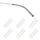 thumbnail image 1 of Uxcell 6 pares de templos de reemplazo para gafas, puntas antideslizantes de silicona para gafas, retentores que se ajustan a 2x2mm para gafas de metal delgado cuadradas y gafas de sol, claras, 1 of 6