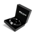 thumbnail image 3 of SERASAR Men's Leather Bracelet "Ring" with stainless steel magnetic closure, Silver 17cm, including gift box, 3 of 9