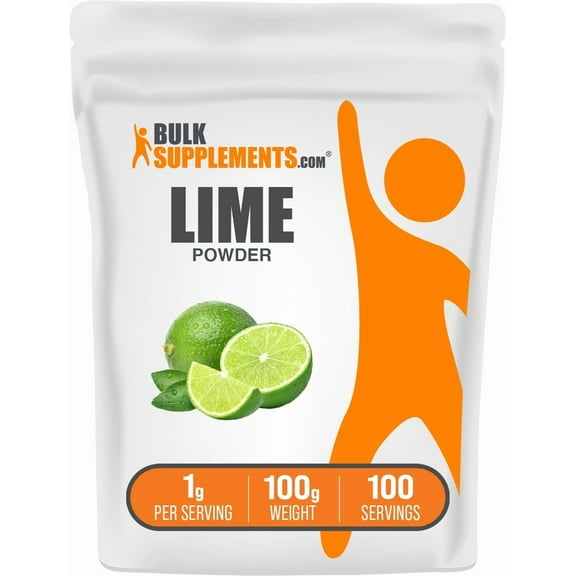 BulkSupplements Lime Powder - 1g per Serving - 100 Grams (3.5 oz) - 100 Servings
