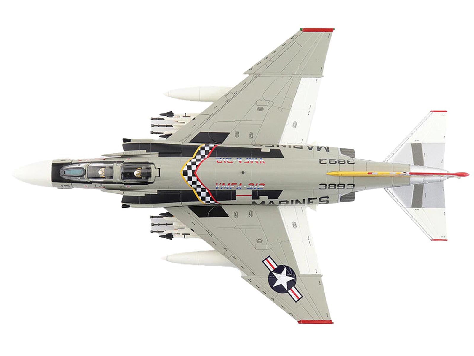 McDonnell Douglas F-4J Phantom II Fighter-Bomber Aircraft US Marine Corps "Air Power Series" 1/72 Diecast Model by Hobby Master