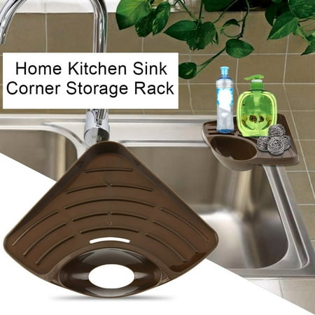 Home Kitchen Sink Corner Storage Rack Solid Color Sponge Holder Organizer Walmart Canada