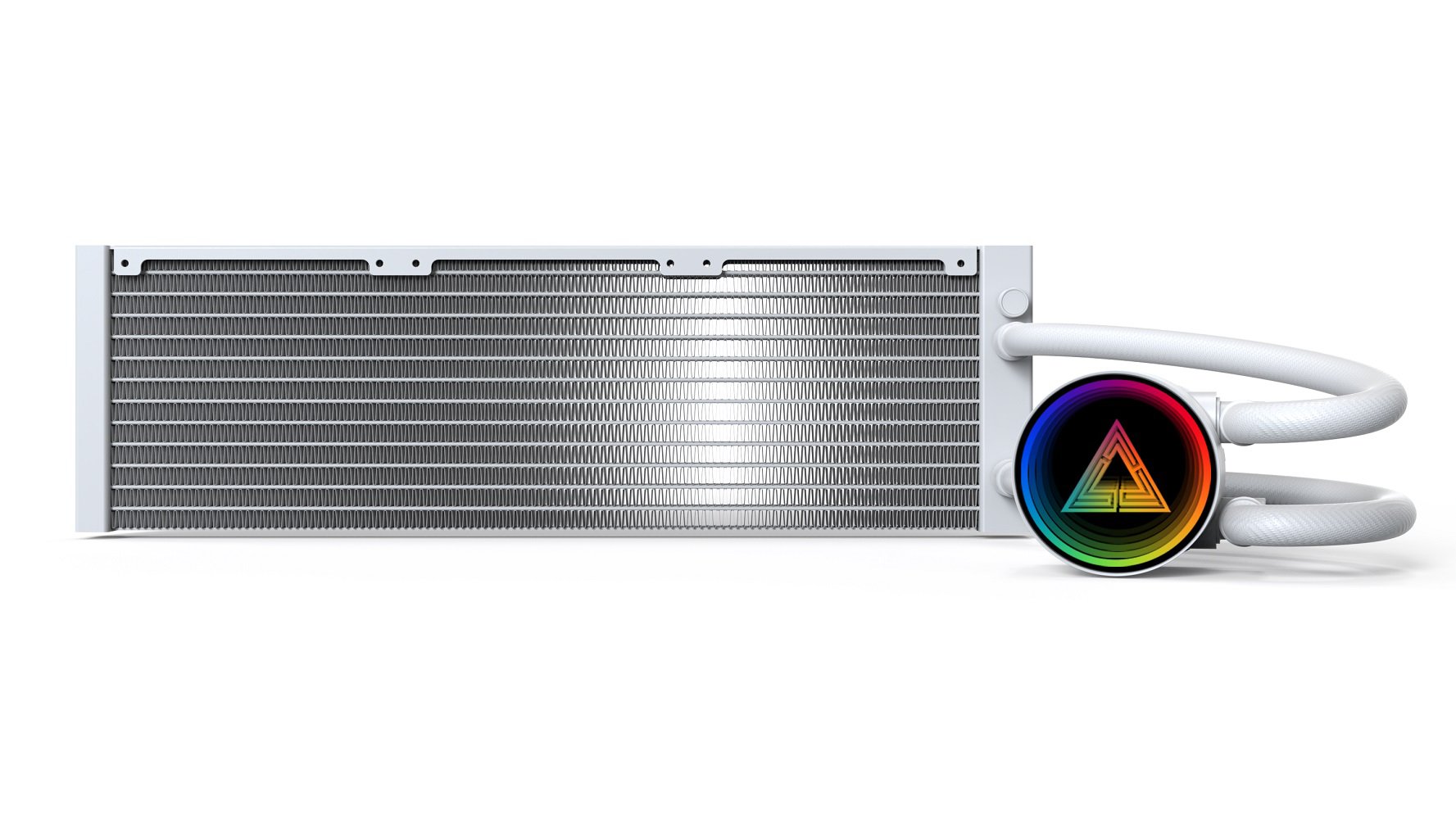 MONTECH Lightflow ARGB 360 White Ultra-Quiet AIO Liquid CPU Cooler, 3100RPM Pump