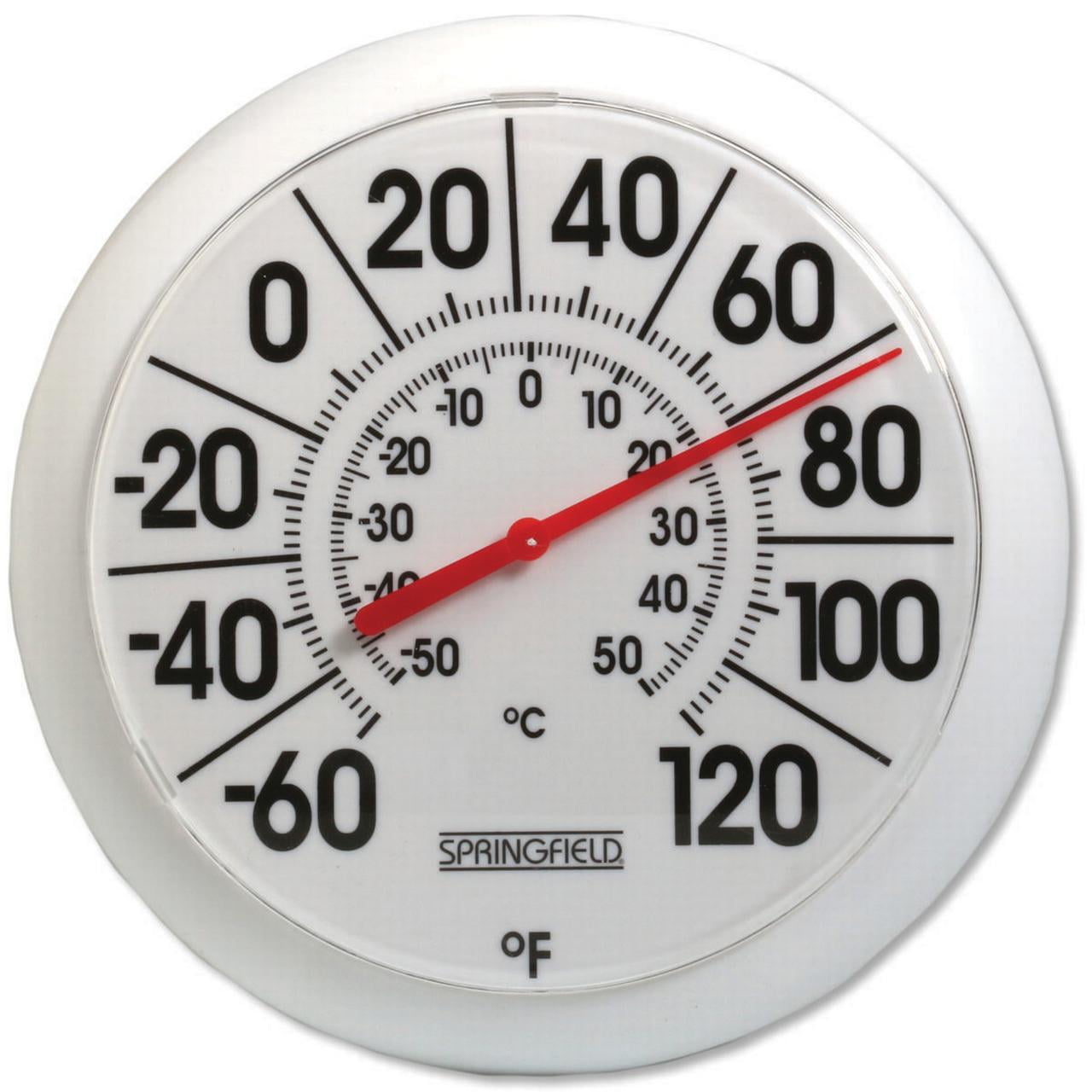 8Inch Diameter White Outdoor Dial Thermometer