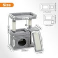 thumbnail image 7 of PEQULTI Small Cat Tree Tower for Indoor Cats Scratcher with Top Perch and Private Cat Condo Gray, 7 of 7