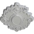 thumbnail image 3 of 30 3/8"W x 20 3/4"H x 1"P Kinsley Flowing Leaf Ceiling Medallion Frost Finished, 3 of 4