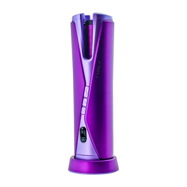 FM-003 Rizador de cabello automático inalámbrico Rizador automático con rotación izquierda y derecha MABOTO Morado
