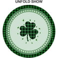 thumbnail image 4 of St Patricks Tablecloth Round 60 Inch Green Shamrock Tablecloth Buffalo Plaid Clover Table Cloth Farmhouse St Patrick''s Day Tablecloth for Kitchen Holiday Picnic Party Dinner Room Outdoor Decor, 4 of 6