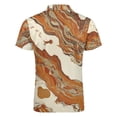thumbnail image 5 of Marble Texture Men Zipper T-shirt Summer Casual Short Sleeve T-shirt Top, 5 of 7