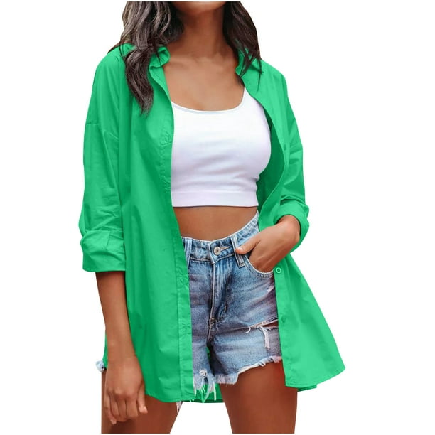 Cárdigan de moda para mujer, cárdigan de manga larga, cárdigan informal de color liso, blusa, abrigo para mujer
